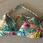 Shade & Shore Braided Strap Triangle Longline Tropical Bikini Top  Small Photo 0