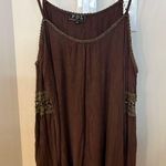 POL Brown Camisole with Green Trim Photo 0