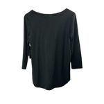Tahari  Black Scoop Neck 3/4 Sleeve Shirt Women's Size Small New Photo 4