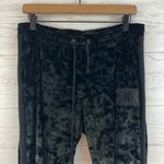 Victoria's Secret PINK Victoria’s Secret Black Crushed Velvet Pullon Joggers Size M Photo 3