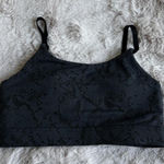 Allfenix Padded Python Charcoal Sports Bra with Adjustable Straps Photo 0