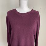 Athleta  | Burgundy Rest Day Asymmetrical Hem Knit Sweater Sz M Photo 2