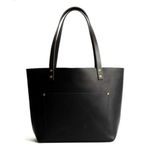 Portland Leather Goods, black tote bag, 13”x11.5”NWOT Photo 0