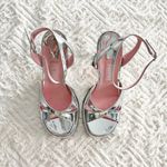 PIFERI Miranda Crisscross Mirror Platform Sandals In Silver Size 9 Photo 3