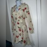 Free People  Cream Flower print wrap dress xs Photo 3