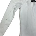 NWT Lulus Women's Gleaming Babe White Ribbed Knit Pearl Midi Sweater Dress L Size L Photo 4