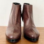 Balenciaga Embossed Leather Stilettos Ankle Boots Brown Women's Size 36.5 / 6 Photo 6
