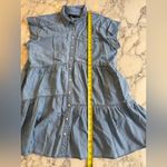 Veronica Beard EUC Harrow Cotton Chambray Denim Tiered Mini Dress Sz 14 Photo 7
