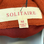 Solitaire  Anthropologie Long Wrap Jacket Coat Rust Orange size Medium with belt Photo 1