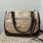 NEW Stone & Co. Megan Satchel Tan/Brown Leather Crossbody Purse 2 Toned 12x4.5x9 Tan Photo 4