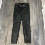 ZARA  Black Skinny Faux Leather Pants with zipper ankle detail Size Medium Photo 2