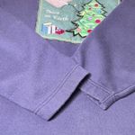 Basic Editions Holiday Peace on Earth Christmas Sweatshirt Women 2X Blue Vintage Photo 7