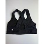 Lululemon  Sports Bra Criss Cross Back Black Athletic‎ Workout Top size 6 Photo 3