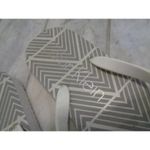 Calvin Klein "Shaina" women's size 9 white/gray logo flip flops Photo 4