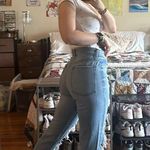 Just Black Denim High Rise Light Wash Ripped Jeans Photo 1