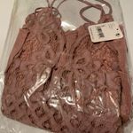 Free People NWT  adella cami boho crochet lace ruffle mauve small Photo 6