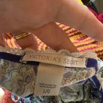 Victoria's Secret Floral Lace Trim Nightgown Slip Dress L G Blue Photo 2