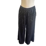 Michael Kors Michael Kors Black Sequin Wide Leg Cropped Pants Women's Size M Photo 2