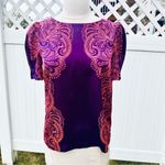 Juicy Couture  hot pink/purple design printed blouse with puff sleeves Photo 4