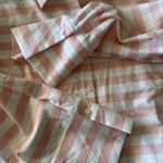 Alice + Olivia Finely Cropped Button Down Shirt L Pink White Stripe Boxy Womens Photo 5