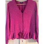 Rails  Beaux Button-front Peplum Top In Rouge Offset Dot Women’s size Small Photo 5