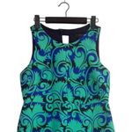 J.Crew  Vineyard Jacquard Sleeveless A-Line Lined Mini Dress 6 Blue Green #3181 Photo 2