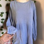 We The Free Blue Distressed Long Sleeve Small Photo 1
