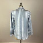 Loft Petite Striped Linen Blend Modern Blazer Photo 4