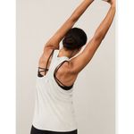 Athleta New L Ease In Rib Tank Modal Size Large Light Grey Heather Photo 2