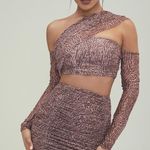 Mistress Rocks New Animal Print Ruched Mesh One Shoulder Crop Top Photo 1