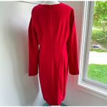 Black Halo NWT Covina Bonfire Red Single Cold Shoulder Sheath Dress Sz 14 XL Photo 9
