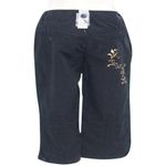 Cache Black Zen Rhinestone Pockets Gold Metallic Design Crop Pant New $138 NWT Size 0 Photo 2