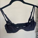 SKIMS  Fits Everybody unlined underwire Lace Scoop Bra Onyx Black NWT 30B Photo 2