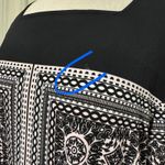 CJ Banks Womens 1X Black Pink Geometric Print Square Neck Long Sleeve Tunic Top Photo 2