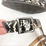 Vionic  Perk Sami Leather Caged Heeled Sandals: Black Boa Snakeskin Photo 8