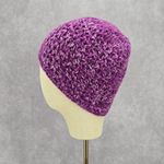 Purple Cable Knit Vintage Y2K Funky Boho Whimsy Beanie Caps Crochet Hats Photo 2