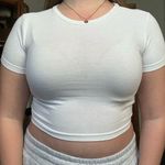 Wild Fable  White Cropped Baby Tee Photo 0