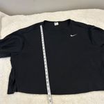 Nike Womens Plus SZ 2XL Black Ribbed Short Sleeve Crop Top Photo 3