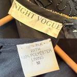 Night Vogue Vintage Silk Beaded Black Dress Evening Formal Occasion size Medium Photo 6