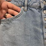 We The Free Denim Distressed A-Line Mini Blue Skirt Photo 3