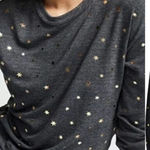 Spiritual Gangster Starry Vibes Gold Star Gray Sweatshirt Top Shirt Size XS Photo 0