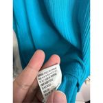 Solitaire  Swim Cover Up Womens Beachy Blue Pompom V Neck Long Sleeve Size Large Photo 7