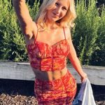 Windsor Rare Pink Floral Padded Crop Top & Mini Scrunch Skirt Set Photo 8