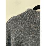 Sweater mock neck size S charcoal grey textured Gray Photo 1
