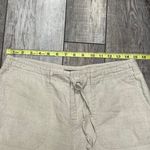 Liz Claiborne Linen Drawstring Capri Pants Beige Size 8 Petite Photo 1