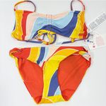 Roxy  NWT Palm Cruz bralette bikini top + side twist hipser bikini bottoms S Photo 3
