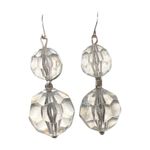 Statement Lucite Crystal Beads Earrings Necklace Choker Set Jewelry Ribbon Tie Black Photo 3