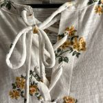 Lucky Brand  Floral Relaxed Sleeveless Tie Top White Floral Large EUC #1051-OAK Photo 3