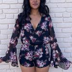 ZARA NWOT Cottan candy mini floral romper SZ S Photo 1