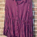 Lane Bryant Plaid button down drop waist long sleeved shirt size 14 Photo 0